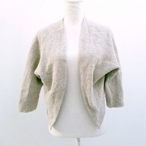 Brandy Melville Beige Textured Wool Shrug Sweater